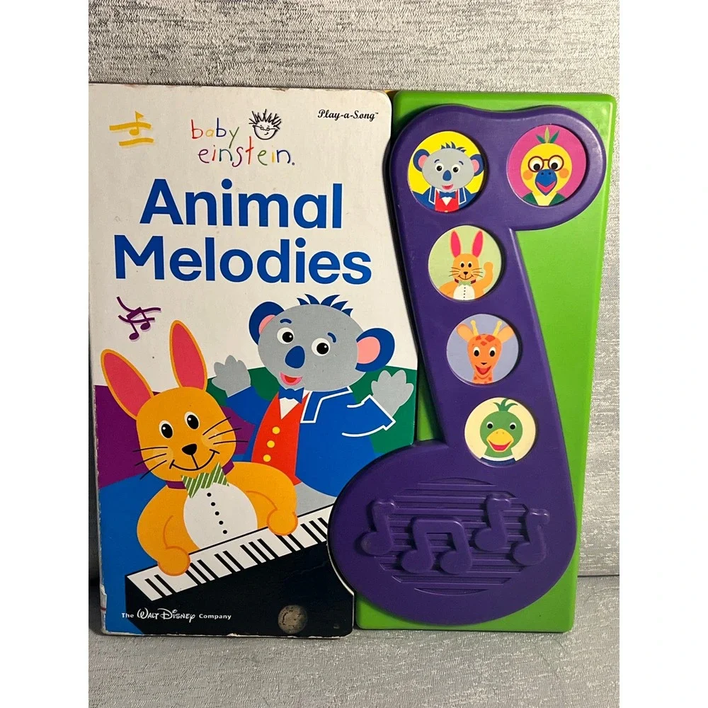 Baby Einstein Animal Melodies Play-a-Song Book Classical Music Disney WORKS